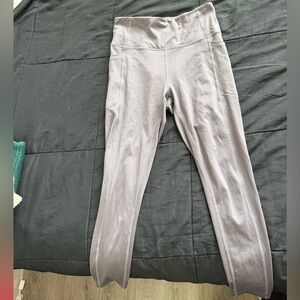 Gray-Purple High-Waisted Leggings
